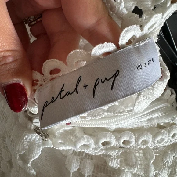 Petal & Pup White Floral Lace Midi Dress - Picture 7 of 7